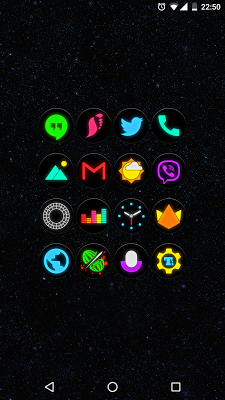 Neon Glow C Icon Pack Apk