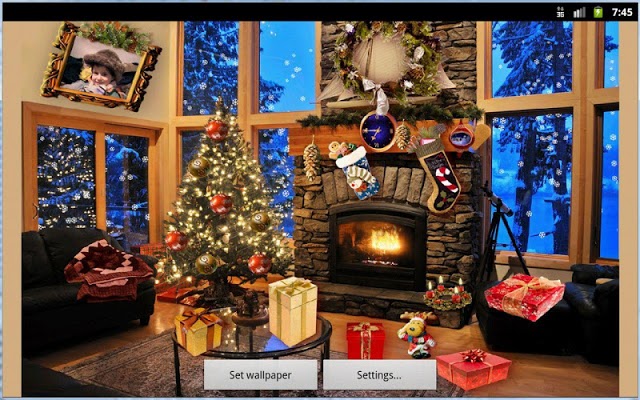 Christmas Fireplace LWP Deluxe Apk 